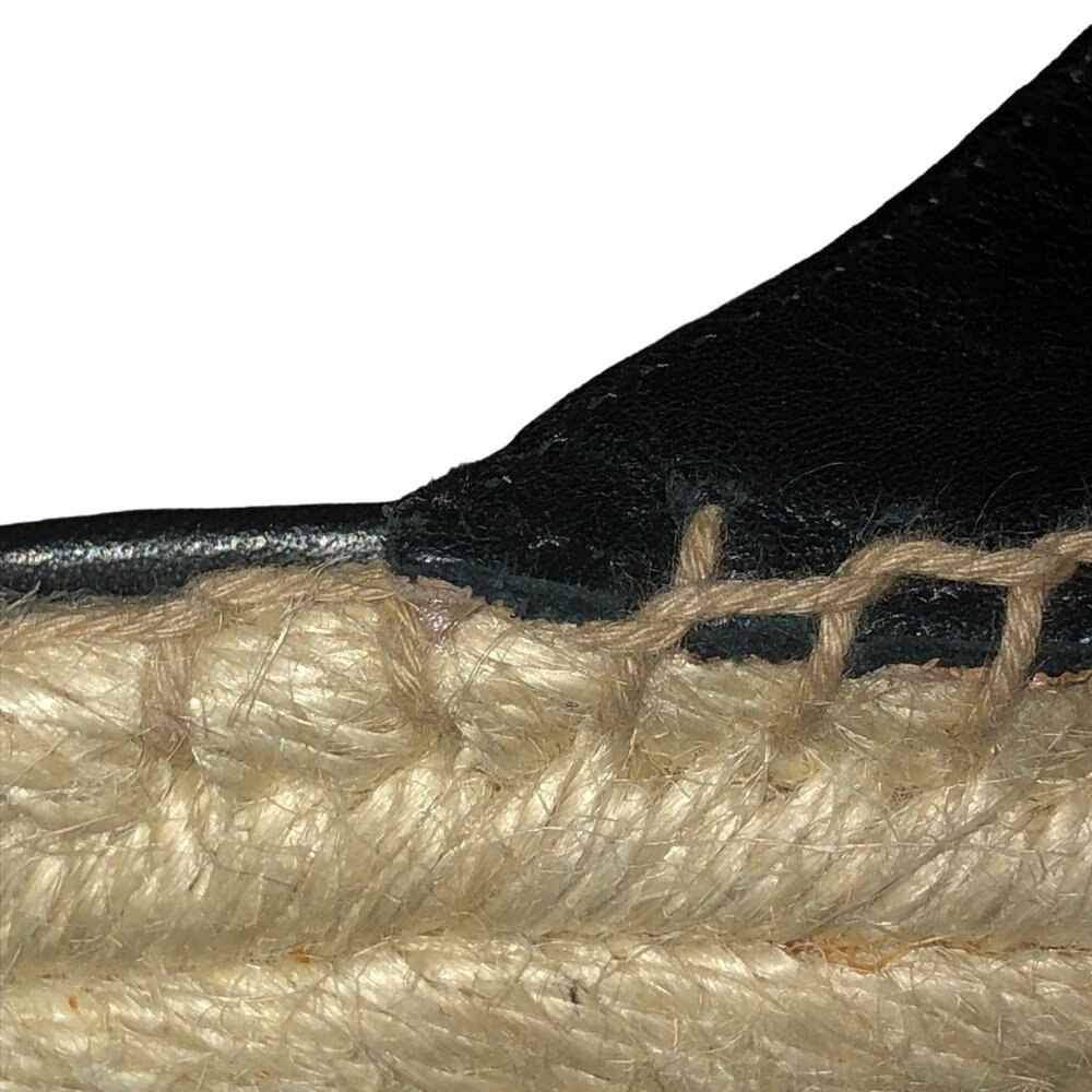 Talbots Espadrilles Womens 6.5 Used Black Leather - Picture 8 of 16